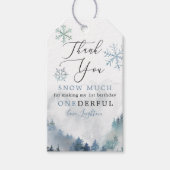 ブルーウィンターワンダーランドボーイ1歳の誕生日 ギフトタグ (正面)