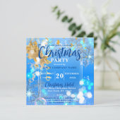 ブルーウィンターワンダーランド企業のクリスマスパーティー 招待状 (スタンド正面)