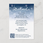 ブルーウィンターワンダーランド結婚クリスマス エンクロージャーカード (正面)