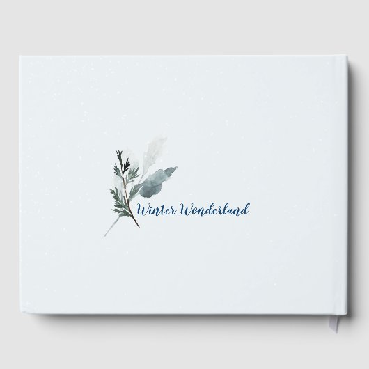 ブルーウィンターワンダーランド結婚ズゲストブック ゲストブック (裏面)