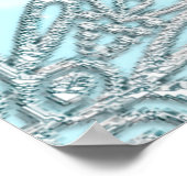 ブルーウィンターワンダーランド雪結婚片の座席 ポスター (角)