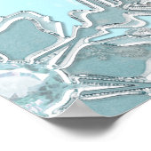 ブルーウィンターワンダーランド雪結婚片の歓迎 ポスター (角)