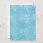 ブルーウィンターワンダーランド鹿の赤ちゃんシャワー サンキューカード (裏面)