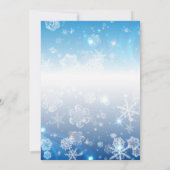 ブルーウィンター凍っていワンダーランドスウィート16誕生日 招待状 (裏面)