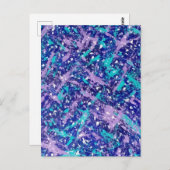 ブルーウィンター抽象芸術 ポストカード (正面/裏面)
