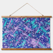 ブルーウィンター抽象芸術 吊り下げ型タペストリー (正面)