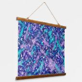 ブルーウィンター抽象芸術 吊り下げ型タペストリー (傾斜あり)