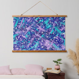 ブルーウィンター抽象芸術 吊り下げ型タペストリー