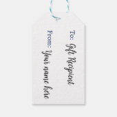 ブルーウィンター格言クリスマス ギフトタグ (裏面)