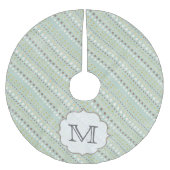 ブルーウィンター水玉模様モノグラムイニシャルツリースカート ブラッシュドポリエステルツリースカート (正面)