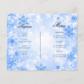 ブルーウィンター疑問に思ホリー招待状プログラム&メニュー チラシ (裏面)