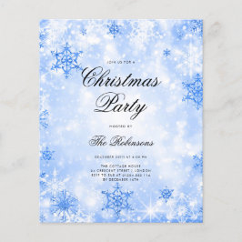 ブルーウィンター疑問に思ホリー招待状プログラム&メニュー チラシ