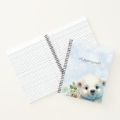 ブルーウィンター私の妊娠かわいいホッキョクグマのジャーナル ノートブック (内部)