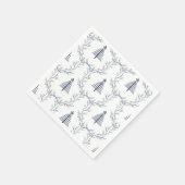 ブルーウィンター素朴フォレストノルディックスカンジクリスマス スタンダードカクテルナプキン (角)