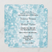 ブルーウィンター結婚《写真》ぼけ味 招待状 (正面/裏面)