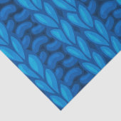 ブルーウィンター編み物ウールパターン 薄葉紙 (詳細)