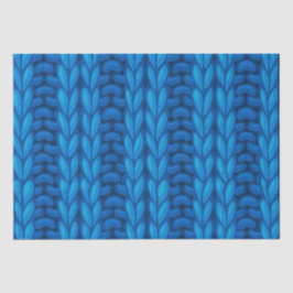 ブルーウィンター編み物ウールパターン 薄葉紙