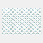 ブルーウィンター コケット コースト ボウ ガーランド ラッピングペーパーシート (正面)