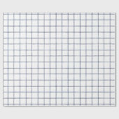 ブルーウィンドウペインの折り返し紙 ラッピングペーパー (フラット)