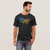 ブルーウィーアウト先生レトロ夏休み最終校 Tシャツ (正面フル)