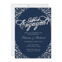 ブルーウィーズ婚約した婚約パーティ招待状