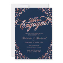 ブルーウィーズ婚約した婚約パーティ招待状