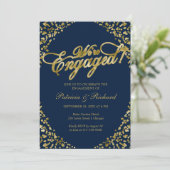 ブルーウィーズ婚約した婚約パーティ招待状 案内状 (スタンド正面)