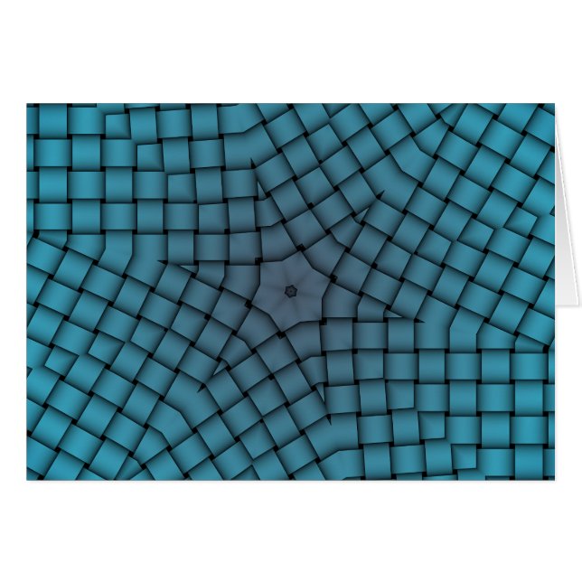 ブルーウィーブスターパターンクリスマスホリデーグリーティング (正面横)