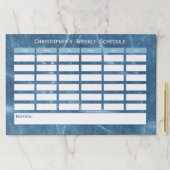 ブルーウィーモダンクリー・スケジュール学校の時刻表 ペーパーパッド (インサイチュ)