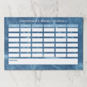 ブルーウィーモダンクリー・スケジュール学校の時刻表 ペーパーパッド (正面)