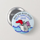 ブルーウェイに乗る民主党議員アンチトランプ 缶バッジ (正面&裏面)