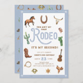 ブルーウェスタン2ndバースデーロデオ招待状 招待状 (正面/裏面)