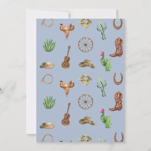 ブルーウェスタン3rdバースデーロデオ招待状 招待状 (裏面)