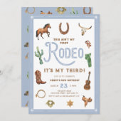 ブルーウェスタン3rdバースデーロデオ招待状 招待状 (正面/裏面)
