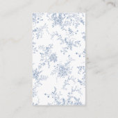 ブルーウェッフランスのディングRSVP QRコード エンクロージャーカード (裏面)