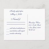 ブルーウェッ航海のディングRSVPポストカード インビテーションポストカード (裏面)