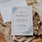 ブルーウェディングの招待テンプレート 招待状