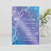 ブルーウェディングの青い門の結婚式おめでとうございます セーブザデート (スタンド正面)