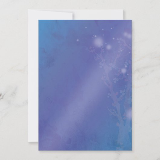 ブルーウェディングの青い門の結婚式お知らせ セーブザデート (裏面)