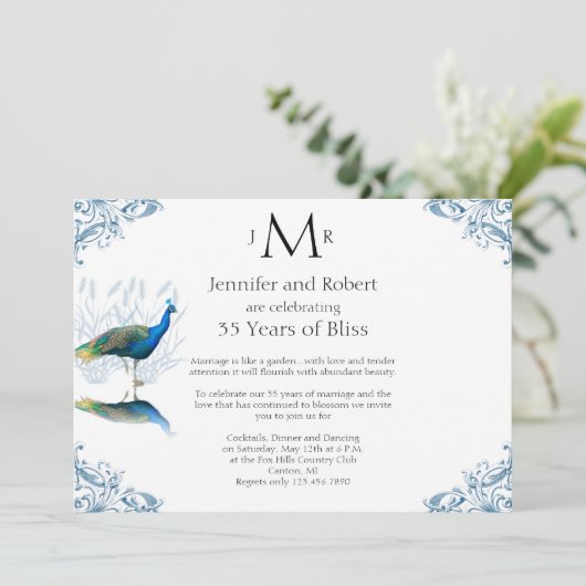 ブルーウェディングアニバーサリー ピオカークガーデン 招待状 (スタンド正面)