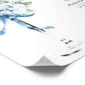 ブルーウェディングシグネチャードリンクメニューポスター ポスター (角)