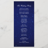 ブルーウェディングプログラム。海軍の晩冬式 プログラム (裏面)