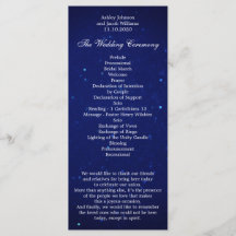 ブルーウェディングプログラム。海軍の晩冬式