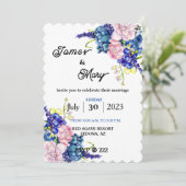 ブルーウェディング 招待状 (スタンド正面)