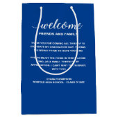 ブルーウェルカムエクセシレーションアウトオブタウンゲスト抱き枕 ミディアムペーパーバッグ (正面)