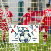 ブルーウェルカムサッカー誕生日パーティー 横断幕