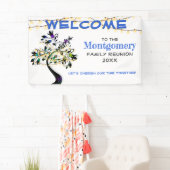 ブルーウェルカムファミリー懇親会ツリーライトバナー 横断幕 (インサイチュ)