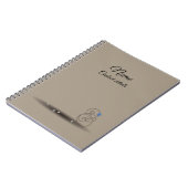 ブルーウェントレトラップベージュ沿岸80ページカスタム ノートブック (左側)