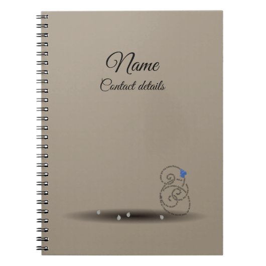 ブルーウェントレトラップベージュ沿岸80ページカスタム ノートブック (正面)