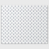 ブルーウェーブいかりネイビー/ウィットID836 ラッピングペーパー (フラット)